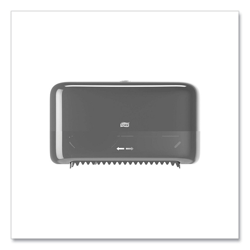 Tork&reg; Coreless Toilet Paper Twin Dispenser, 2-Rolls, Black (473208)