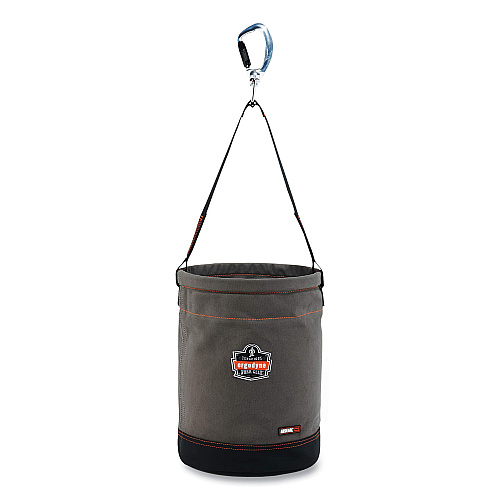 ergodyne Arsenal 5940 Swiveling Carabiner Canvas Hoist Bucket, 150 lb, Gray (14940)