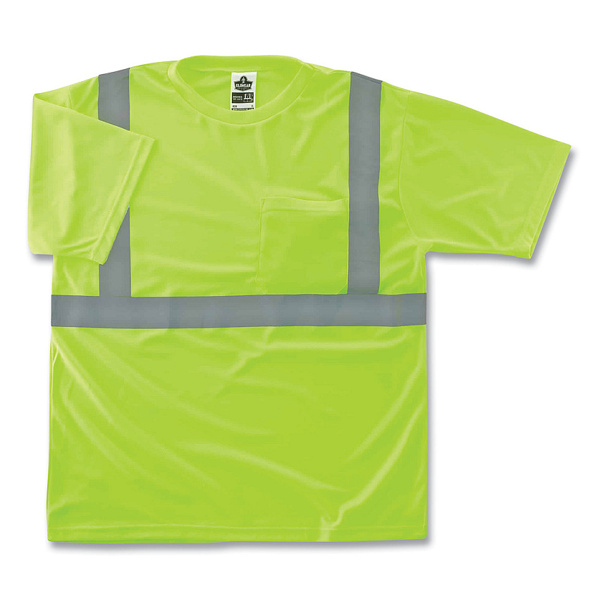ergodyne GloWear 8289 Class 2 Hi-Vis T-Shirt, Polyester, Lime, 4X-Large (21508)