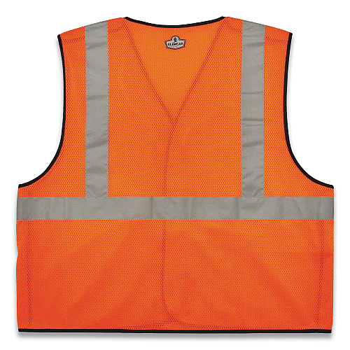 ergodyne GloWear 8216BA Class 2 Breakaway Mesh ID Holder Vest, Polyester, Small/Medium, Orange (21083)