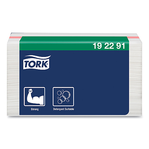 Tork&reg; Small Pack Foodservice Cloth, 1-Ply, White, 50 Cloths, 4 Packs (192291)