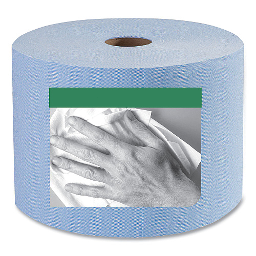 Tork&reg; Heavy-Duty Paper Wiper, Blue, 800-ft., 1 Roll (450304)