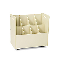 Safco Laminate Mobile Roll Files, 8 Compartments, 30.13w x 15.75d x 29.25h, Putty (3045)