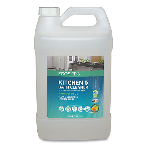 ECOS PRO Parsley Plus All-Purpose Kitchen & Bathroom Cleaner, Herbal Scent, 1 gal Bottle (PL974604)