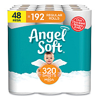 Angel Soft&reg; Mega Toilet Paper, 2-Ply, 320 Sheets, 48 Rolls (7940350)