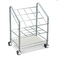 Safco Wire Roll/Files, 12 Compartments, 18w x 12.75d x 24.5h, Gray (3090)