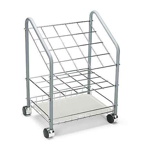 Safco Wire Roll/Files, 20 Compartments, 18w x 12.75d x 24.5h, Gray (3091)