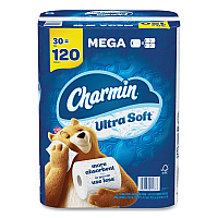Charmin&reg; Ultra Soft Standard Toilet Paper, 2-Ply, 244 Sheets, 30 Rolls (01537)