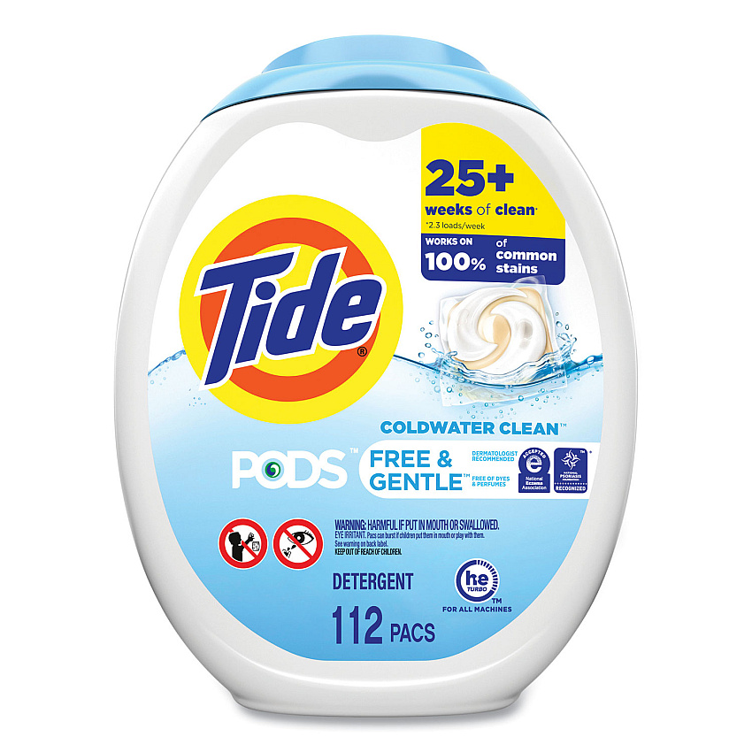 Tide&reg; PODS, Free & Gentle, Unscented, 112 Pods (03229)