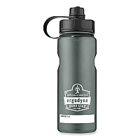 ergodyne Chill-Its 5151 Plastic Wide Mouth Water Bottle, 34 oz, Black (13152)