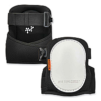 ergodyne ProFlex 377 Lightweight Gel Knee Pads, Smooth Hard Cap, Buckle/Hook and Loop Closure, Black, Pair (18477)