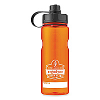 ergodyne Chill-Its 5151 Plastic Wide Mouth Water Bottle, 34 oz, Orange (13151)