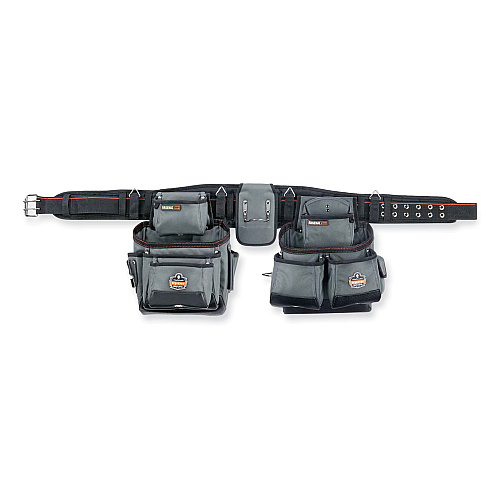 ergodyne Arsenal 5500 28-Pocket Synthetic Tool Rig, Fits Waist 40" to 54", Polyester, Gray (13602)