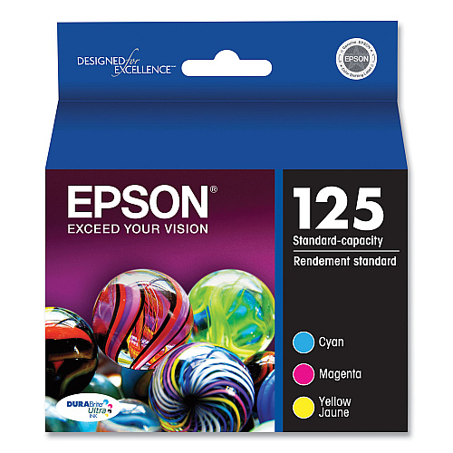 Epson T125520-S (125) DURABrite Ultra Ink, Cyan; Magenta; Yellow