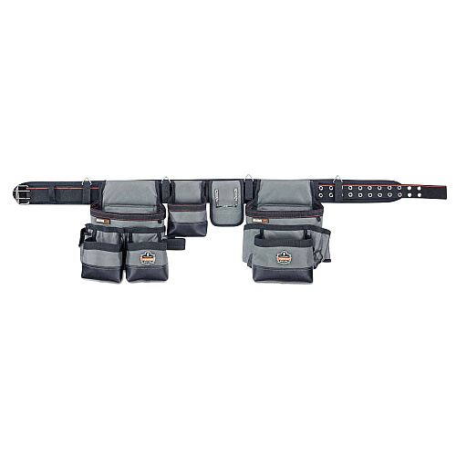 ergodyne Arsenal 5504 34-Pocket Synthetic Tool Rig, Fits Waist 40" to 54", Polyester, Gray (13616)