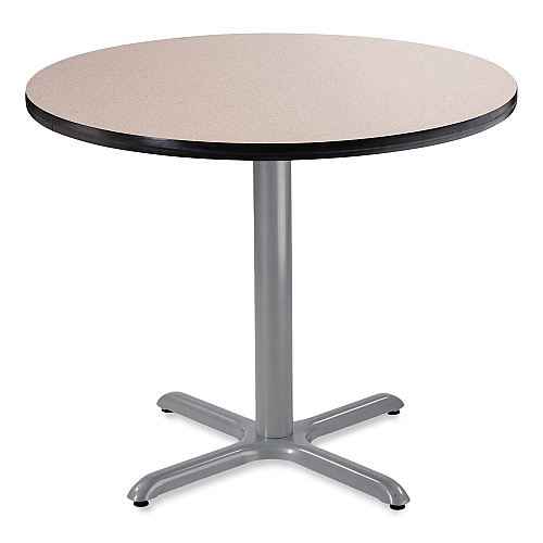 NPS Cafe Table, 36" Diameter x 30h, Round Top/X-Base, Gray Nebula Top, Gray Base (CG13636XD1GY)