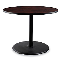 NPS Cafe Table, 36" Diameter x 30h, Round Top/Base, Mahogany Top, Black Base (CT13636RD1MY)