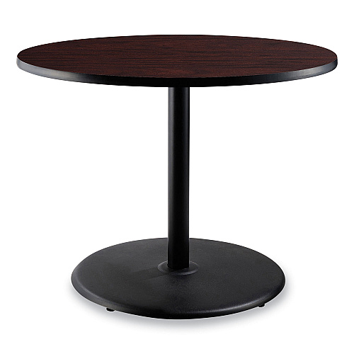NPS Cafe Table, 36" Diameter x 30h, Round Top/Base, Mahogany Top, Black Base (CT13636RD1MY)