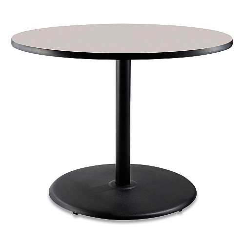 NPS Cafe Table, 36" Diameter x 30h, Round Top/Base, Gray Nebula Top, Black Base (CT13636RD1GY)