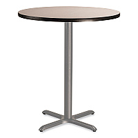 NPS Cafe Table, 36" Diameter x 42h, Round Top/X-Base, Gray Nebula Top, Gray Base (CG13636XB1GY)