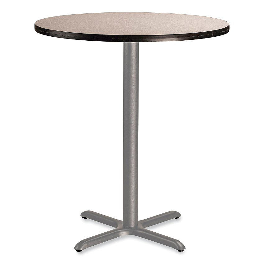 NPS Cafe Table, 36" Diameter x 42h, Round Top/X-Base, Gray Nebula Top, Gray Base (CG13636XB1GY)