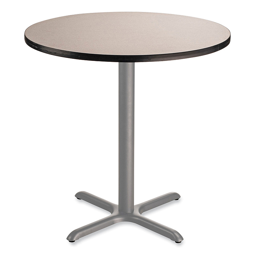 NPS Cafe Table, 36" Diameter x 36h, Round Top/X-Base, Gray Nebula Top, Gray Base (CG13636XC1GY)