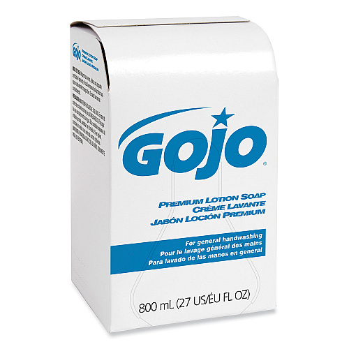 GOJO Premium Lotion Soap Refill, Waterfall Scent, 800 mL, 12/Carton (910612CT)