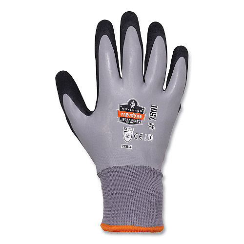 ergodyne ProFlex 7501 Coated Waterproof Winter Gloves, Gray, X-Large, Pair (17635)