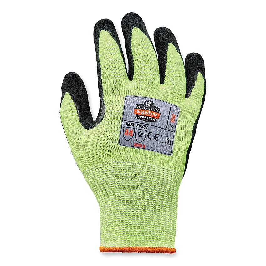 ergodyne ProFlex 7041-CASE ANSI A4 Nitrile Coated CR Gloves, Lime, 2X-Large, 144 Pairs/Carton (17826)