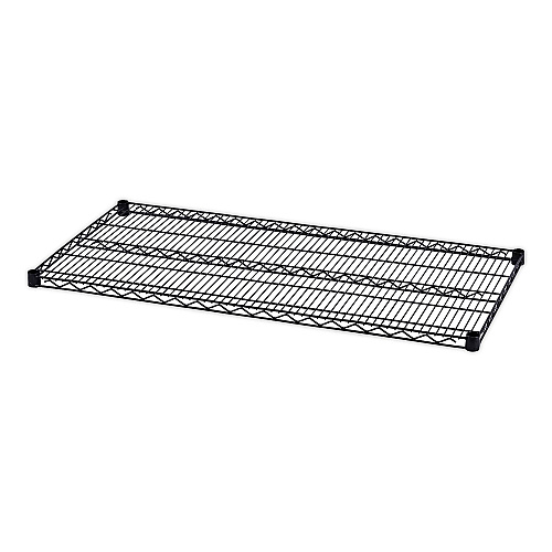 Alera Industrial Wire Shelving Extra Wire Shelves, 48w x 24d, Black, 2 Shelves/Carton (ALESW584824BL)