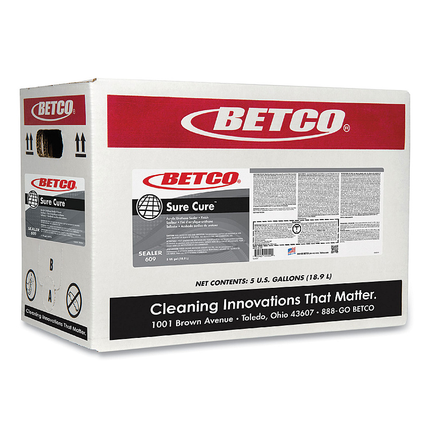 Betco Sure Cure Urethane Fortified Sealer/Finish, 5 gal Bag-in-Box (609B500)