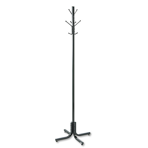 Safco Metal Costumer, Four Ball-Tipped Double-Hooks, 21w x 21d x 70h, Black (4163BL)
