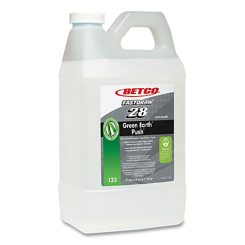 Betco PUSH All Purpose Cleaner and Odor Eliminator, New Green Scent, 2 L Bottle, 4/Carton (1334700)
