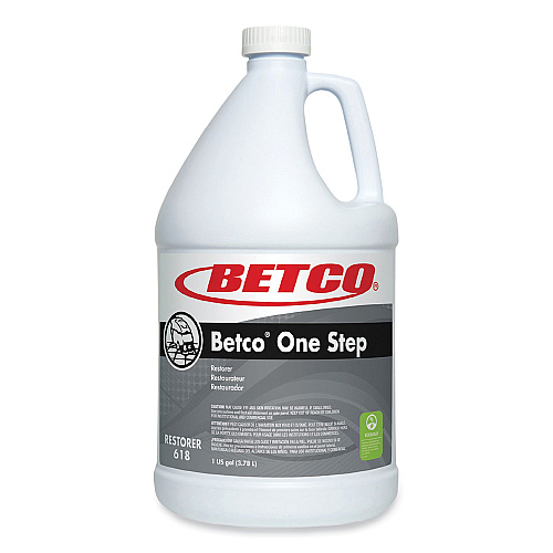 Betco One Step Floor Restorer, Lemon Scent, 1 gal Bottle, 4/Carton (6180400)