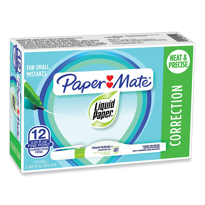 Paper Mate Correction Pen, 6.8 ml, White (5620115)