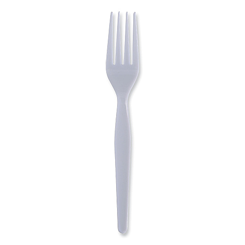Boardwalk&reg; Heavyweight Disposable Plastic Forks, White, 1000 Forks (BWKFORKHW)