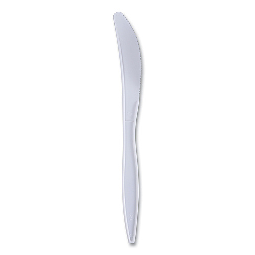 Boardwalk&reg; Wrapped Plastic Cutlery, Knives, White, 1000/Carton (BWKKNIFEIW)