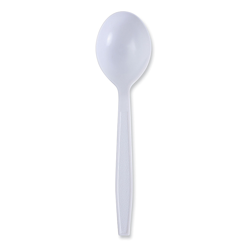 Boardwalk Heavyweight Wrapped Polypropylene Cutlery, Soup Spoon, White, 1,000/Carton (BWKSSHWPPWIW)