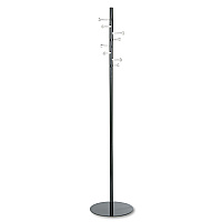 Safco Spiral Nail Head Coat Rack, Eight Nail-Head Hooks, 15w x 15d x 67h, Black/Silver (4191)
