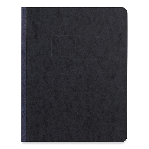 Universal Pressboard Report Cover, Two-Piece Prong Fastener, 3" Capacity, 8.5 x 11, Black/Black (UNV80571)