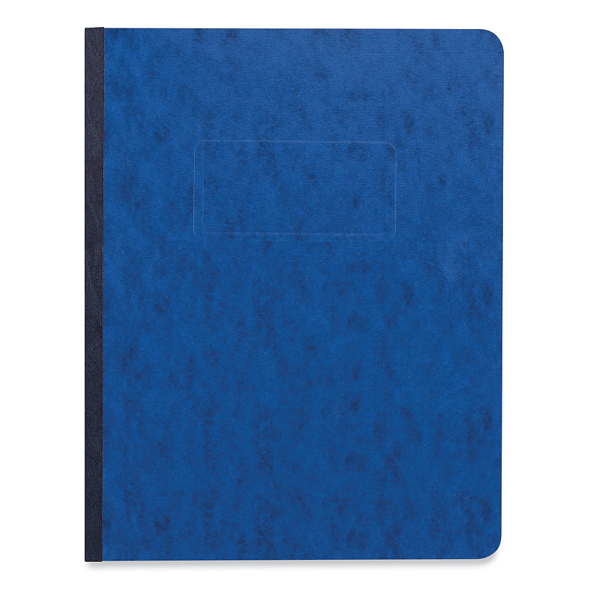 Universal Pressboard Report Cover, Two-Piece Prong Fastener, 3" Capacity, 8.5 x 11, Dark Blue/Dark Blue (UNV80573)