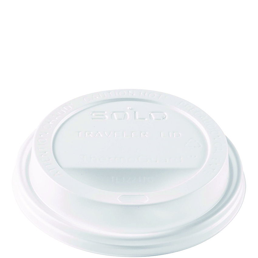 Solo Traveler Sip Through Lids for ThermoGuard Hot Cups, Fits 12, 16, 20, 24 oz, White, 1,200/Carton (TL1224TG)