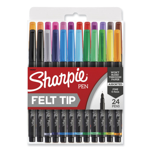 Sharpie Art Pen Stick Porous Point Pen, Fine Assorted Ink