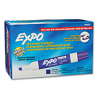 EXPO Low-Odor Dry-Erase Marker, Broad Chisel Tip, Purple (80008)