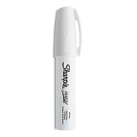 Sharpie Permanent Paint Marker, Extra-Broad Chisel Tip, White (35568)