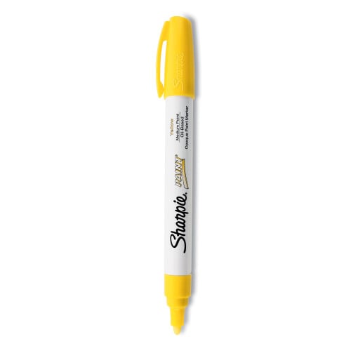 Sharpie Permanent Paint Marker, Medium Bullet Tip, Yellow (35554