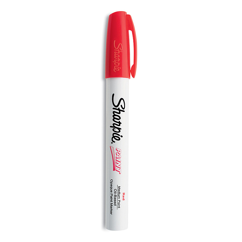 Sharpie Permanent Paint Marker, Medium Bullet Tip, Red (35550)