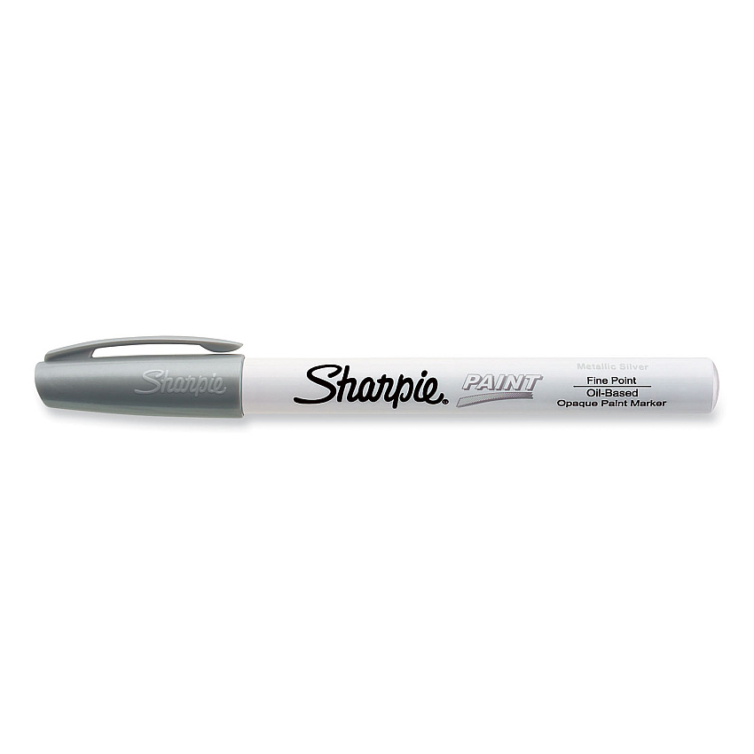 Sharpie Permanent Paint Marker, Fine Bullet Tip, Silver (35545)