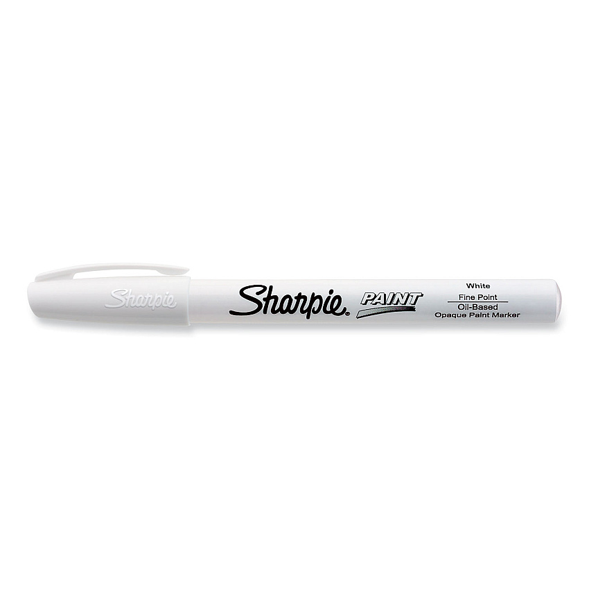 Sharpie Permanent Paint Marker, Fine Bullet Tip, White (35543)