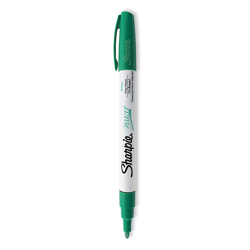 Sharpie Permanent Paint Marker, Fine Bullet Tip, Green (35537)